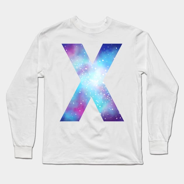 Letter X galaxy Long Sleeve T-Shirt by PanyaCreative